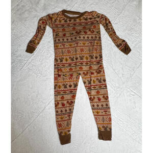 Little Sleepies 2T Thanksgiving Fair Isle Bamboo Pajamas Two Piece Set